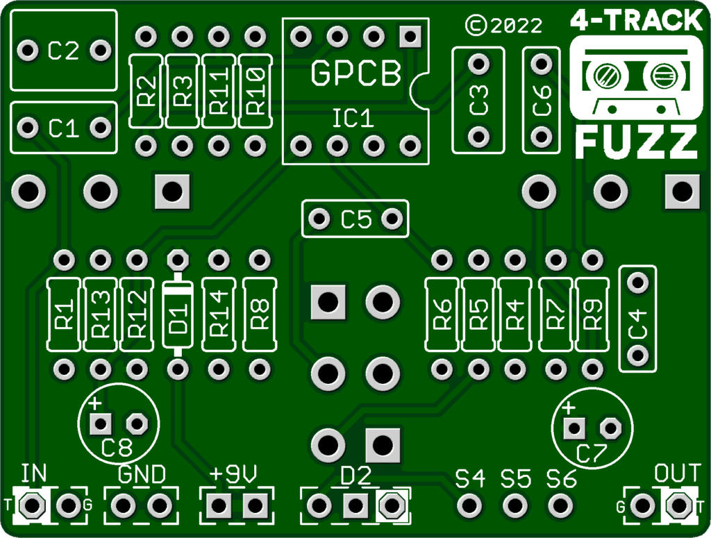 Computer Magic Band Fuzz One Knob Fuzz v2 - Colorsound Fuzz - GuitarPCB