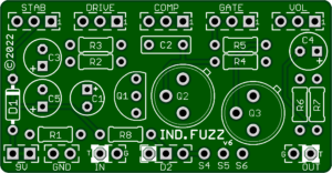 Industrial Fuzz v6 2022 – A 5 Knob Fuzz – Best Fuzz Factory style PCB