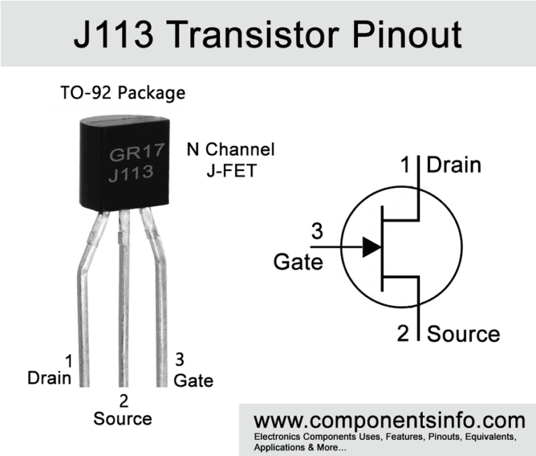 JFET J113 (replaces J201, MPF102 & 2N5457) GuitarPCB