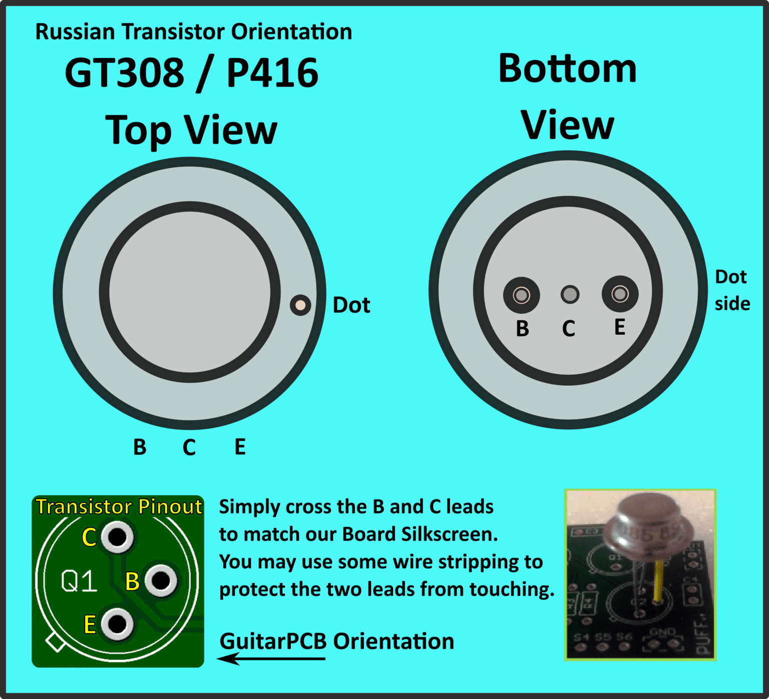 Germanium PNP Rangemaster Transistor for PURP GuitarPCB