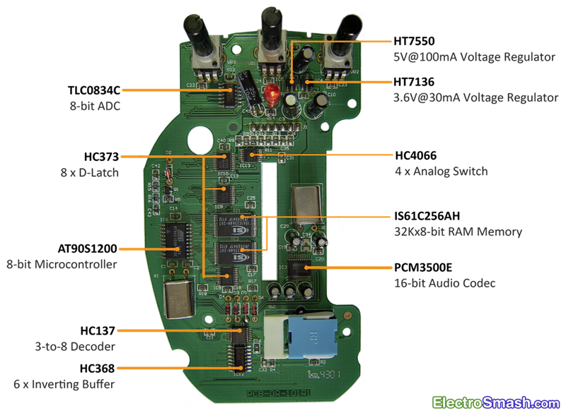 Back Talk Reverse Delay Digital PCB