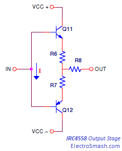 JRC4558 Output Stage