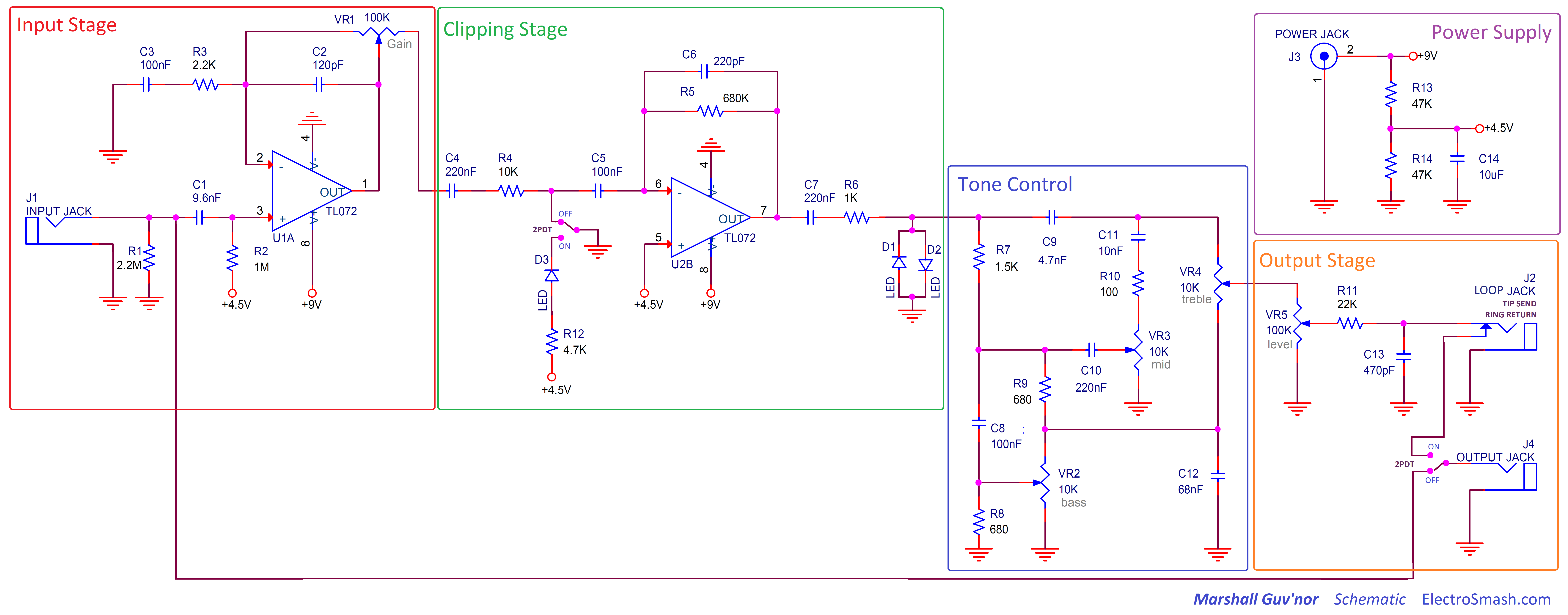 marshall guvnor schematic parts