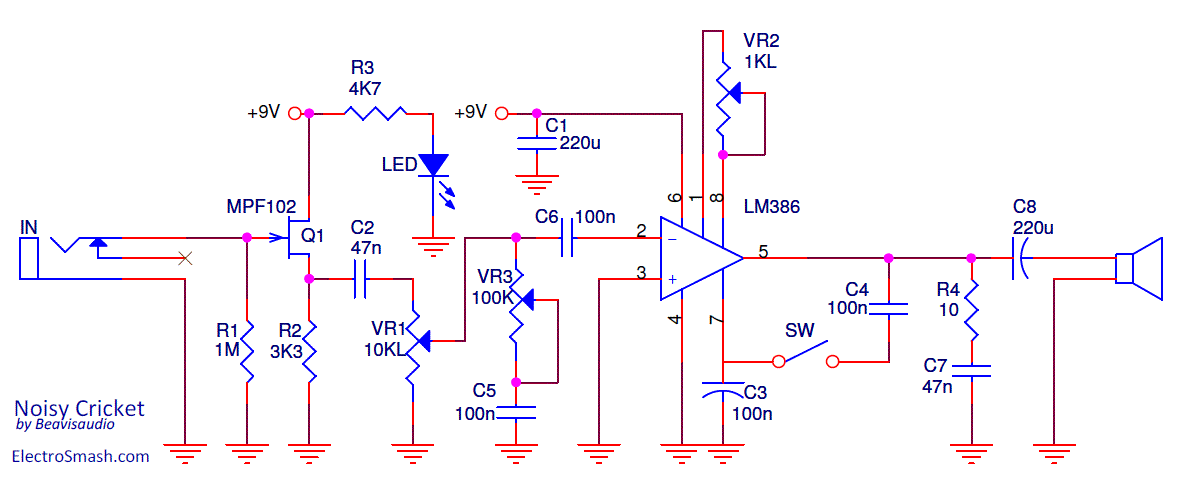 Noisy Cricket Schematic Diagram