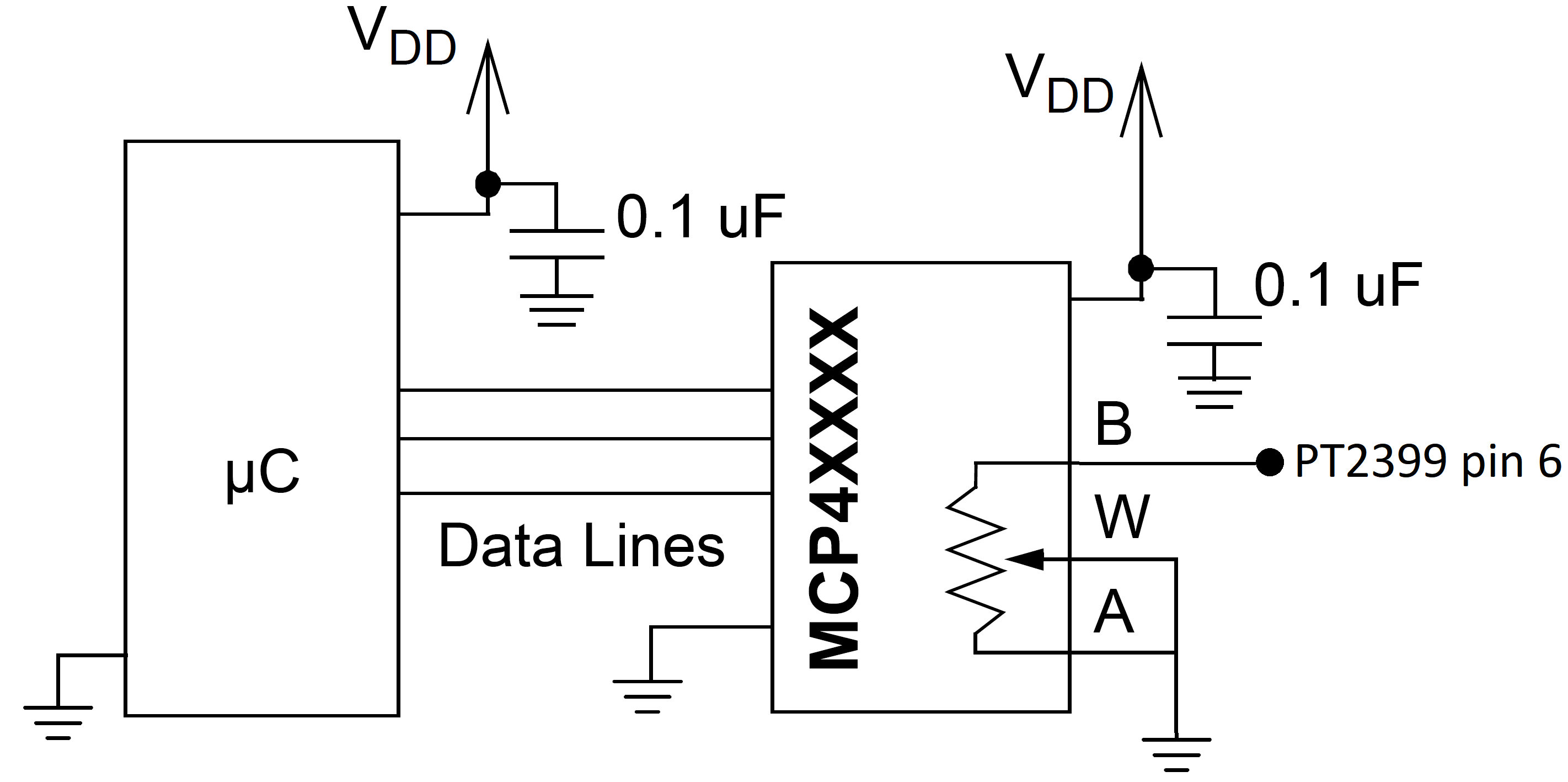 pt2399 digital potentiometer