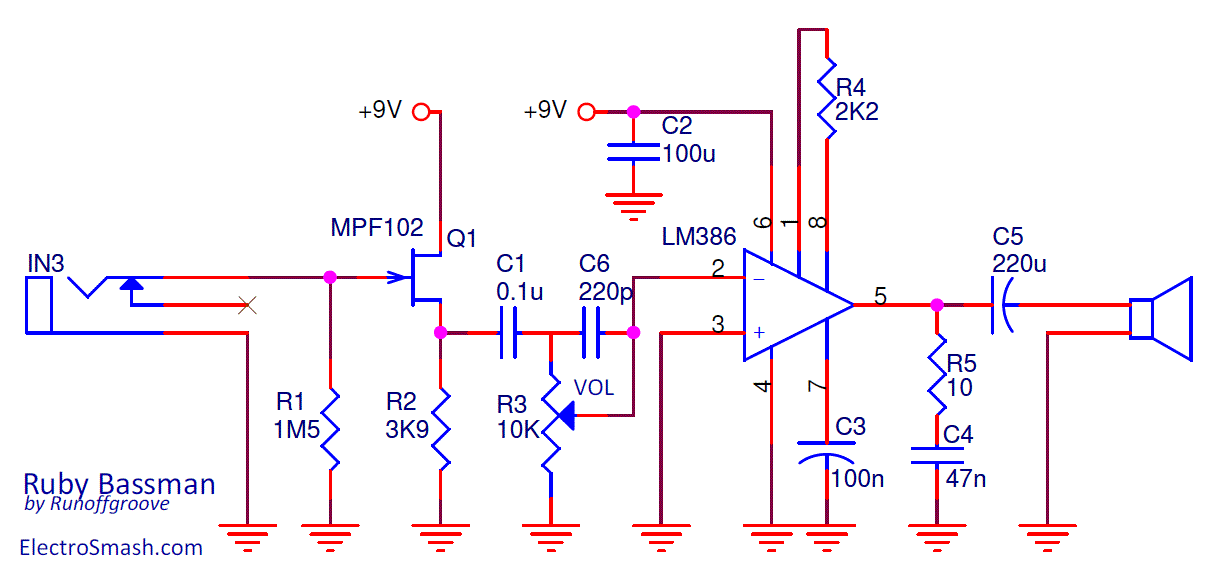 Ruby Bassman Schematic