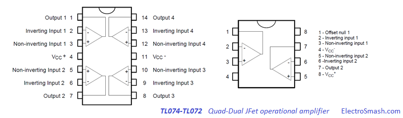 TL072 TL074 Diagram